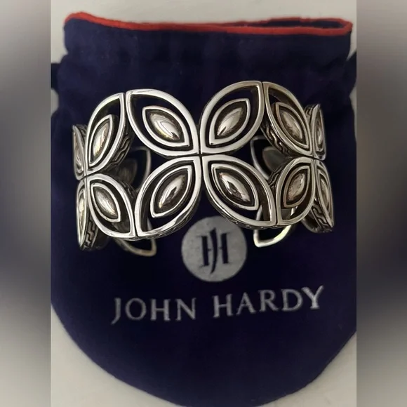 John Hardy Sterling Silver Retired Kawung Cuff Bracelet